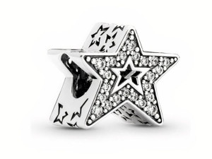 Srebrna Przywieszka Charms Gwiazdka Gwiazda Star