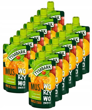 Mus Tymbark Warzywa MANGO DYNIA Owoce 12x100g