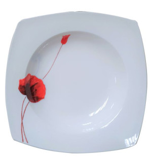 Talerz Głęboki Florentyna Mak 22,5 Cm