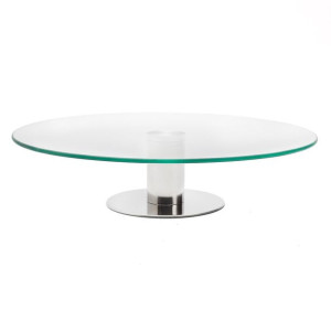 Patera Szklana Obrotowa Okragła Tadar Omena 30 Cm