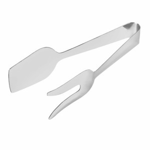 Szczypce Kuchenne Stalowe Z Widelcem Tadar 21 Cm