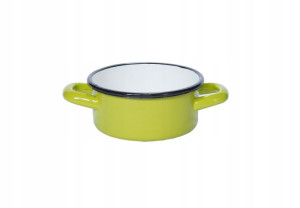 Garnek Niski Emaliowany Elo-pol Zielony 20 Cm 2,8