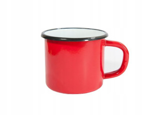 Garnek Kubek Emaliowany Elo-pol Czerwony 14 Cm 1,7