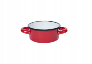Garnek Niski Emaliowany Elo-pol Czerwony 24 Cm 4,9