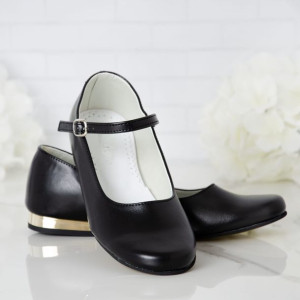Buty wizytowe czarne dziewczęce KBD-820 - Rozmiar: 39