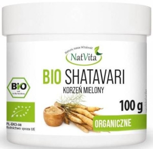 Shatavari Bio organiczny korzeń mielony 100 g - NatVita