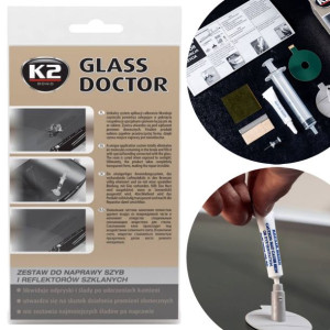 K2 Glass Doctor ZESTAW do NAPRAWY SZYB ODPRYSKI