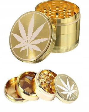 Grinder Złoty Listek 4-częściowy młynek mini