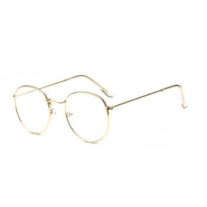 OKULARY Zerówki złote OK157Z