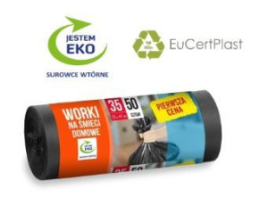 Worki na śmieci 35 l A/50 czarne HDLD