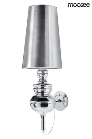 MOOSEE lampa ścienna QUEEN 20 srebrna