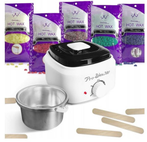 Depilacja Podgrzewacz +500g Wosku + Szpatuły100szt