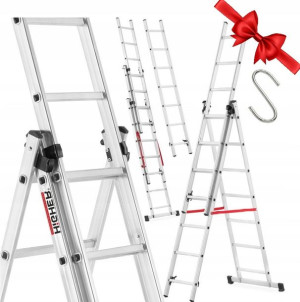Drabina Aluminiowa Rozkładana 3x7 Długa Gratis