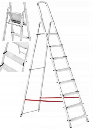 Domowa Drabina Aluminiowa 1x8 Rozkładana 360cm