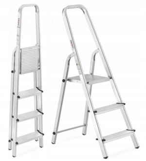 Domowa Drabina Aluminiowa 3 Stopniowa Rozkładana