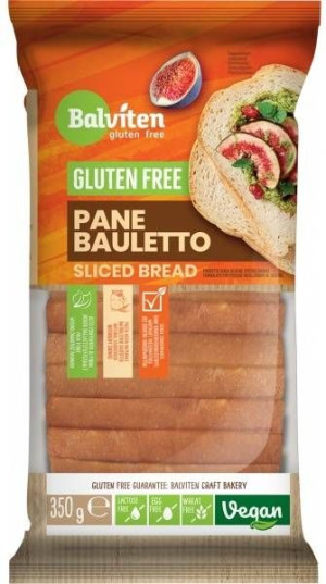 Chleb jasny krojony Pane Bauletto bezglutenowy 350 g - Balviten