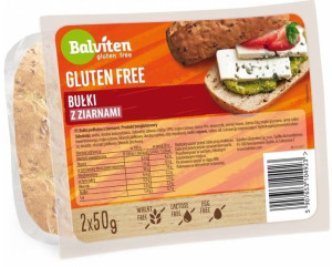 Bułki podłużne z ziarnami bezglutenowe 100 g (2x50g) - Balviten