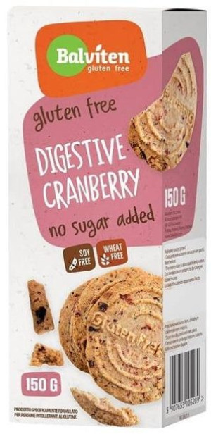 Herbatniki owsiane z żurawiną Ciastka Digestive Bez Cukru bezglutenowe 150