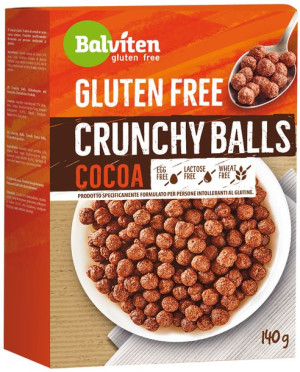 Płatki śniadaniowe Kulki Kakaowe bezglutenowe 140 g Crunchy Balls Cocoa - B