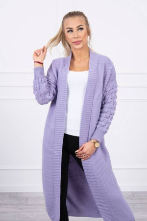 Sweter Z Bąbelkami Na Rękawie Fioletowy