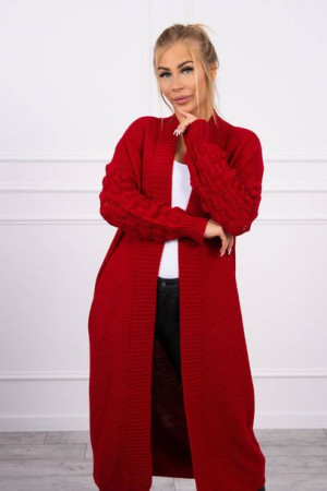 Sweter Z Bąbelkami Na Rękawie Czerwony