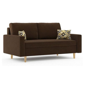 Brązowa Sofa Rozkładana W Stylu Skandynawskim