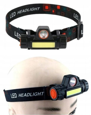 Latarka Czołowa Czołówka Led Z Magnesem 4w1 Zestaw