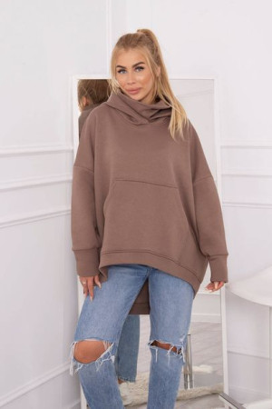 Bluza Damska Ocieplana Oversize Mocca