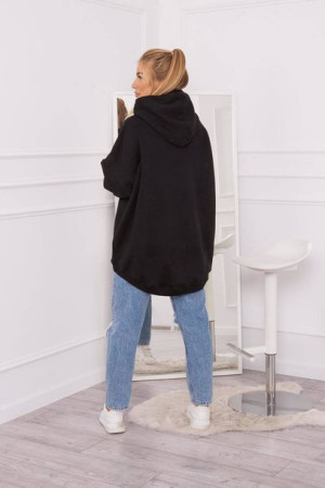 Bluza Damska Ocieplana Oversize Czarna