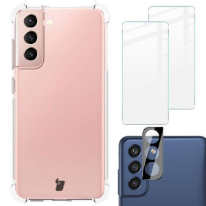 Etui + 2x szkło + obiektyw Bizon do Galaxy S21 FE