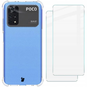 Etui + 2x szkło do Xiaomi Poco M4 Pro 4G, Bizon