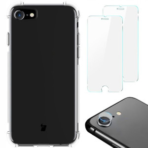 Etui + 2x szkło+aparat Bizon do iPhone SE 2020 8/7