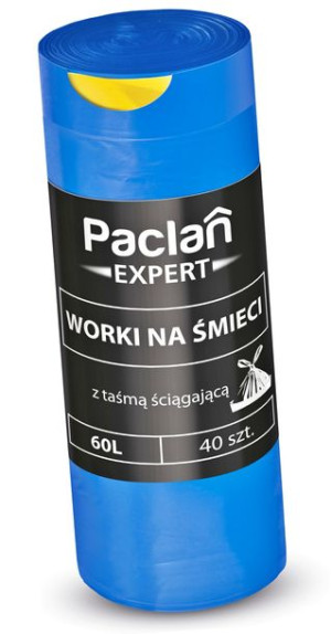 PACLAN EXPERT Worki na śmieci z taśmą 60 L - 40 szt