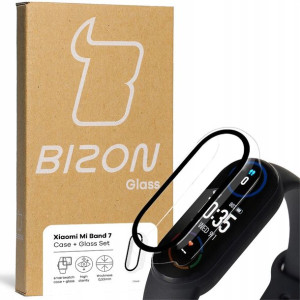 Etui ze szkłem Bizon Case do Xiaomi Mi Band 7 case