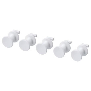 IKEA SKADIS Haczyk haczyki do tablicy białe 5 sztuk średnica 19mm