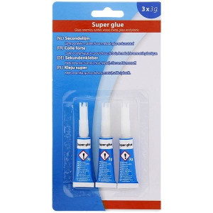 Klej błyskawiczny sekundowy mocny uniwersalny superglue 3x3g
