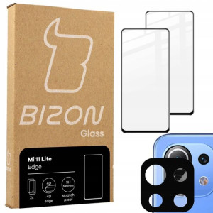 Szkło Bizon do Xiaomi Mi 11 Lite, 2szt + aparat