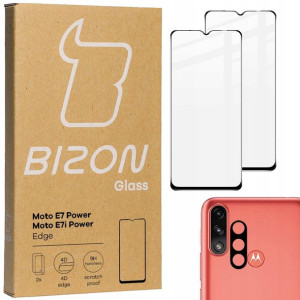 Szkło hartowane Bizon do Moto E7 power + na aparat