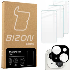 Szkło hartowane do iPhone 13 Mini, Bizon + aparat