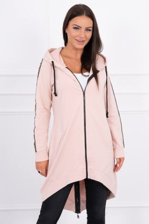Bluza Damska Z Suwakiem Z Tyłu Ciemny Pudrowy Róż