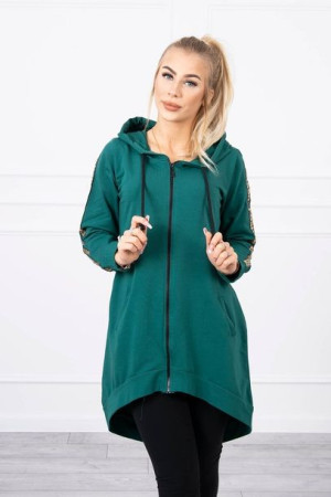 Bluza Damska Z Suwakiem Z Tyłu Zielona