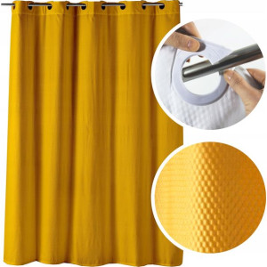 Zasłona prysznicowa mikrofibra 180x200 DOTTY OCHRE