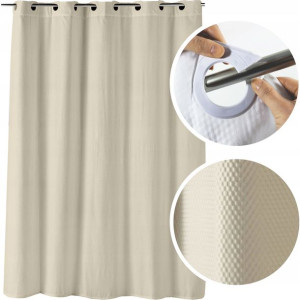 Zasłona prysznicowa mikrofibra 180x200 DOTTY TAUPE