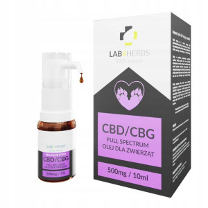 Olejek CBD dla psa kota 5% konopny 10 ml 500 mg