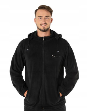 Ciepła Bluza Polarowa Męska z Kapturem 4062-1 r L