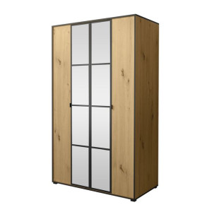 SZAFA z lustrem GARDEROBA dąb artisan Nakir I 120 cm
