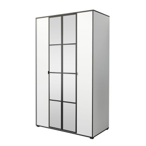 BIAŁA SZAFA z lustrem GARDEROBA Nakir I 120 cm