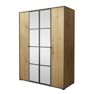 SZAFA z lustrem GARDEROBA dąb artisan Nakir I 150 cm