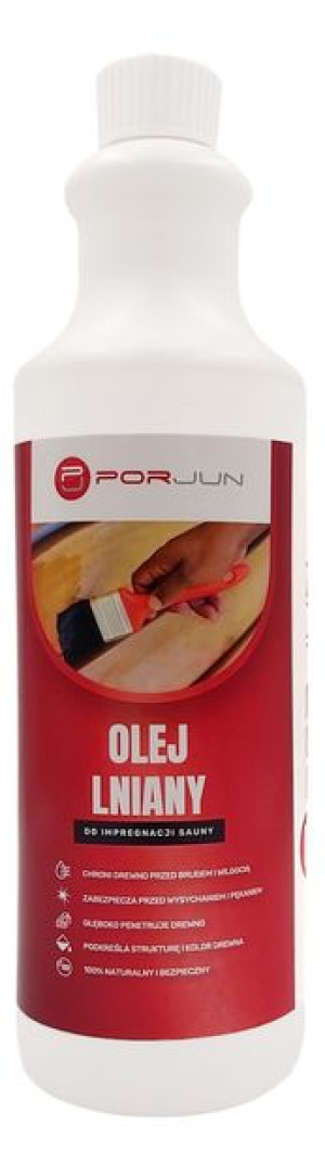 Olej Lniany Do Impregnacji Sauny Porjun 1000ml 1l