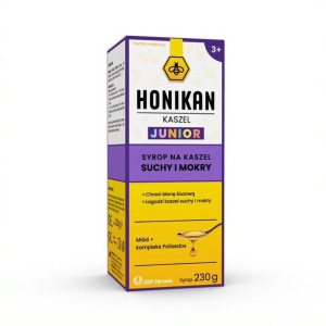 Honikan Junior Syrop Na Kaszel Suchy I Mokry Na Miodzie 230 G